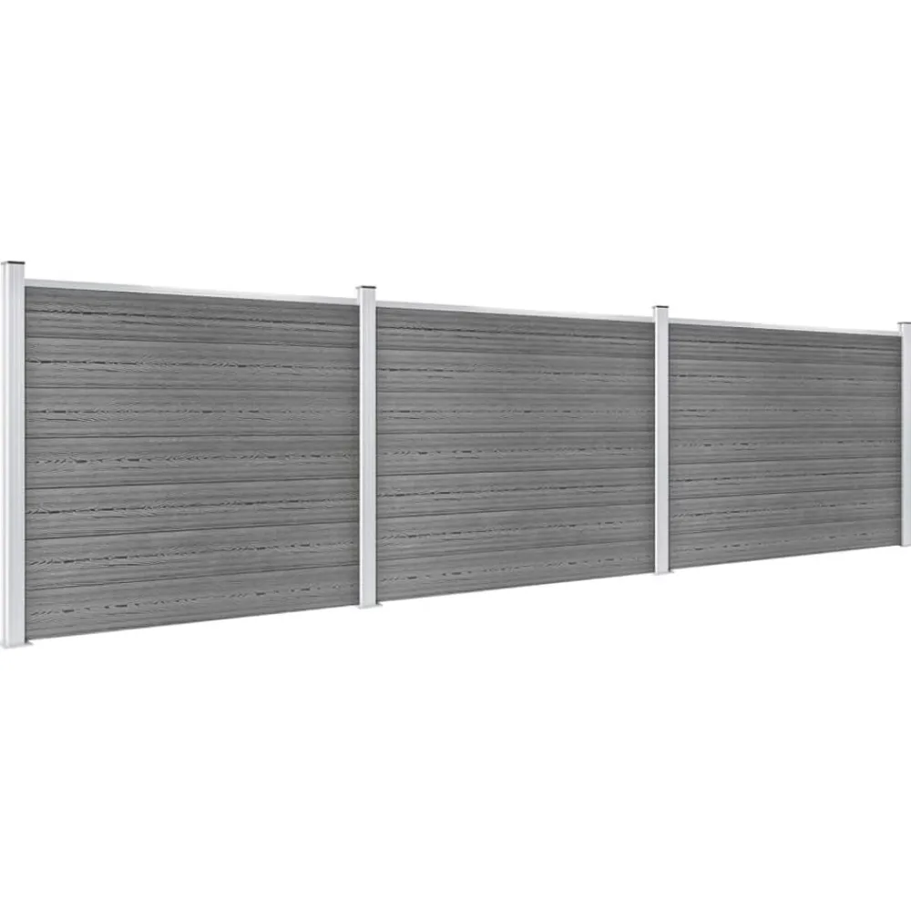 vidaXL Ensemble de panneau de clôture WPC 526x146 cm