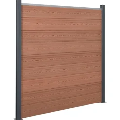 vidaXL Ensemble de panneaux de clôture 180x186 cm WPC