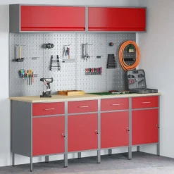 vidaXL Ensemble de placards de travail avec tiroir 10 pcs