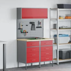 vidaXL Ensemble de placards de travail avec tiroir 5 pcs