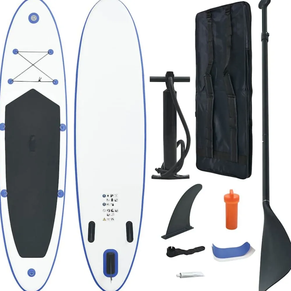 vidaXL Ensemble de planches SUP gonflables et blanc