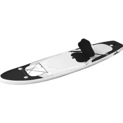 Loisirs De Plein Air-vidaXL Ensemble de planche SUP gonflable 300x76x10 cm Noir