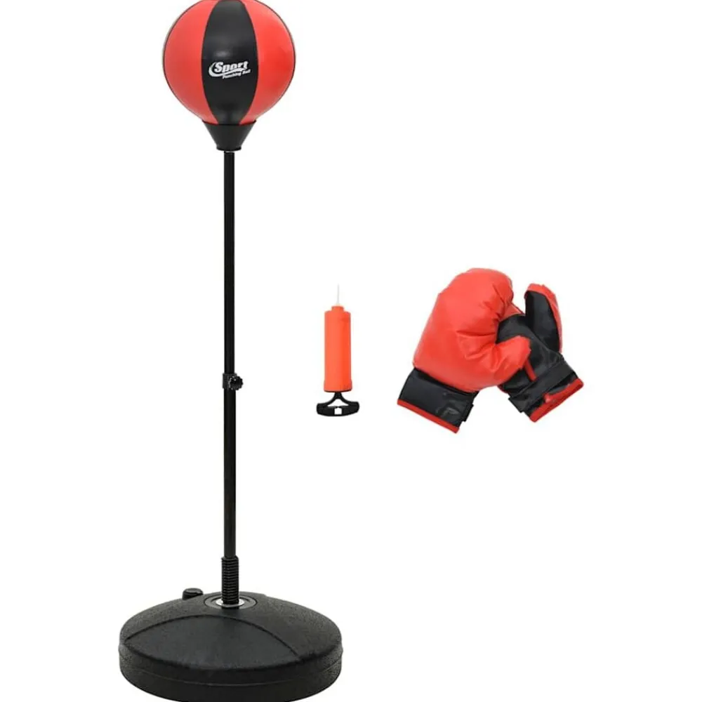Divers Sports-vidaXL Ensemble de punching ball avec gants et pompe hauteur réglable
