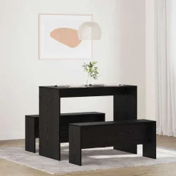 Ensembles De Meubles-vidaXL Ensemble de salle à manger 2 pcs Chêne noir Bois d'ingénierie