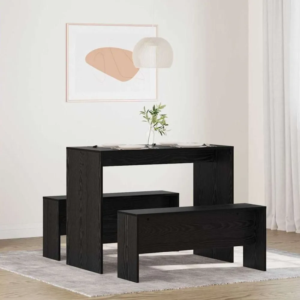 Ensembles De Meubles-vidaXL Ensemble de salle à manger 2 pcs Chêne noir Bois d'ingénierie