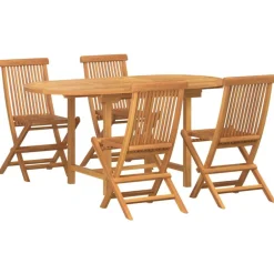 Mobilier De Jardin-vidaXL Ensemble de salle à manger pour jardin 5 pcs Marron
