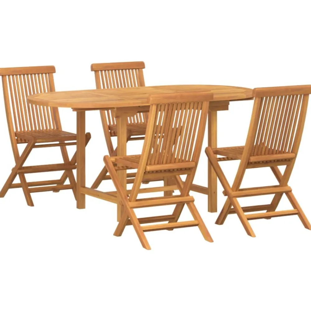 Mobilier De Jardin-vidaXL Ensemble de salle à manger pour jardin 5 pcs Marron