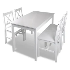 Ensembles De Meubles-vidaXL Ensemble de salle à manger 5 pcs Blanc