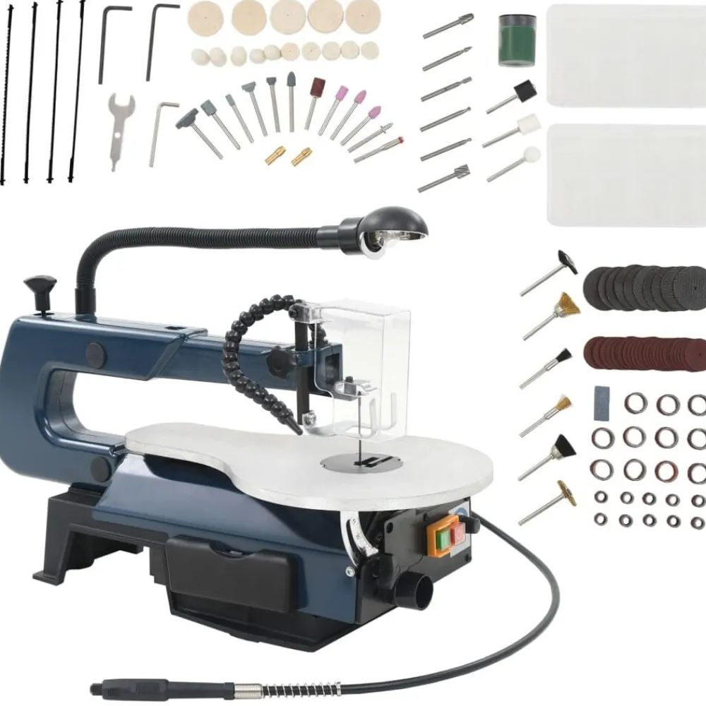 Outils-vidaXL Ensemble de scie à chantourner 108 pcs 125 W 252 mm