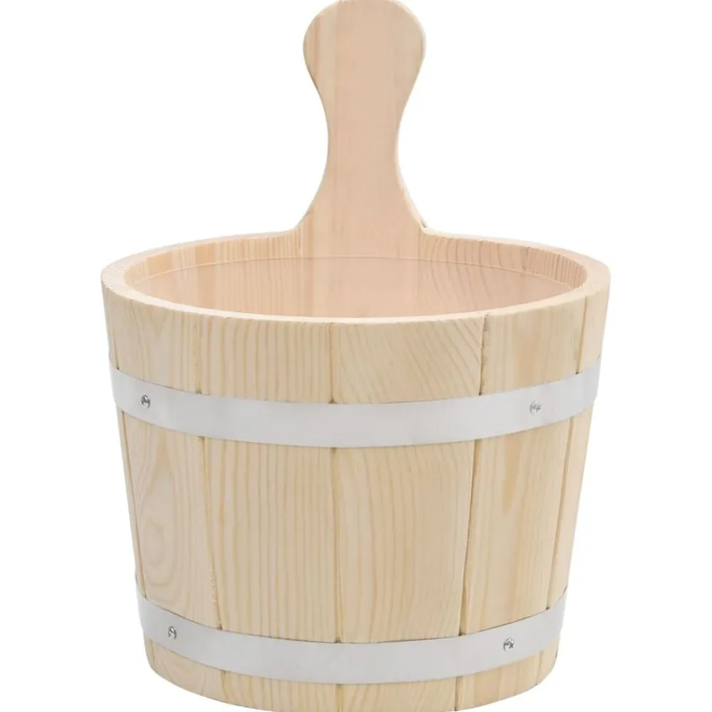Piscine & Spa-vidaXL Ensemble de seau et louche pour sauna Bois massif de pin