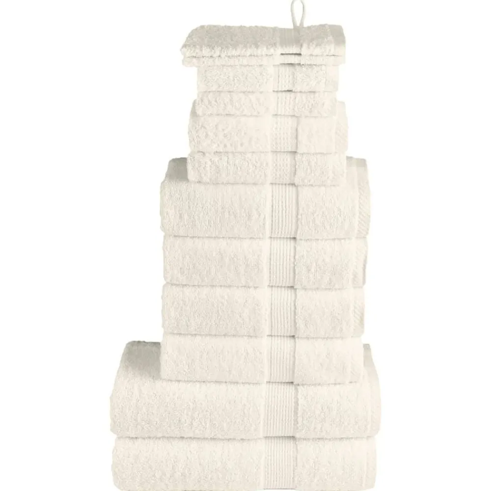 vidaXL Ensemble de serviettes de qualité supérieure SOLUND 12pcs crème
