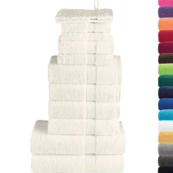 vidaXL Ensemble de serviettes de qualité supérieure SOLUND 12pcs crème