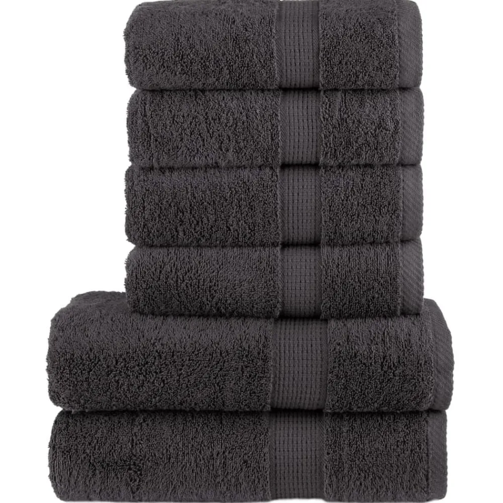 vidaXL Ensemble de serviettes de qualité supérieure SOLUND 6 pcs