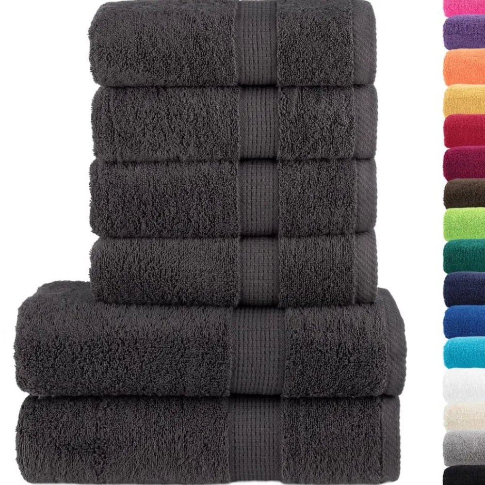 vidaXL Ensemble de serviettes de qualité supérieure SOLUND 6 pcs
