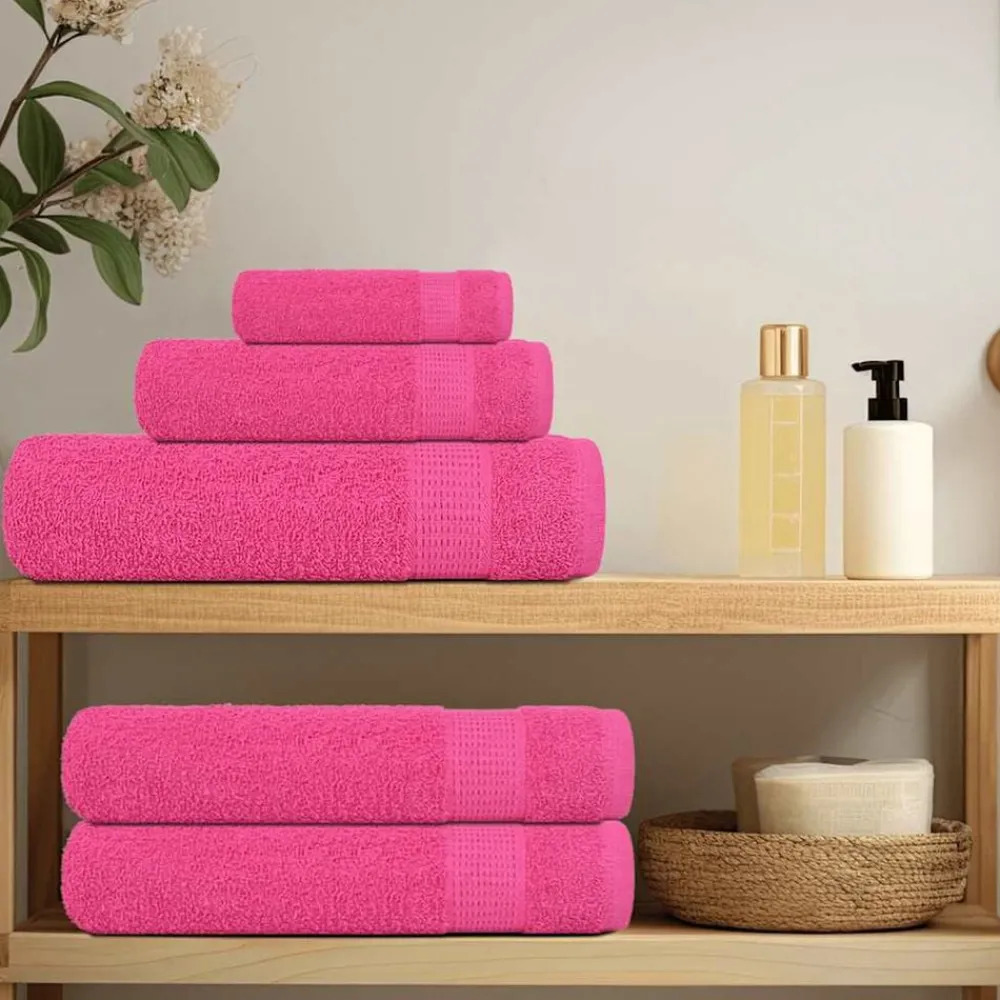 Linge-vidaXL Ensemble de serviettes FROGN 8 pcs 360 g/m² Rose