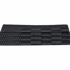 Linge-vidaXL Ensemble de serviettes et gants de four porte-pots 15 pcs Noir