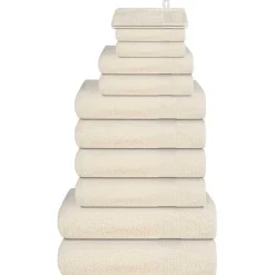 Linge-vidaXL Ensemble de serviettes FROGN 12 pcs crème 360 g/m² Crème