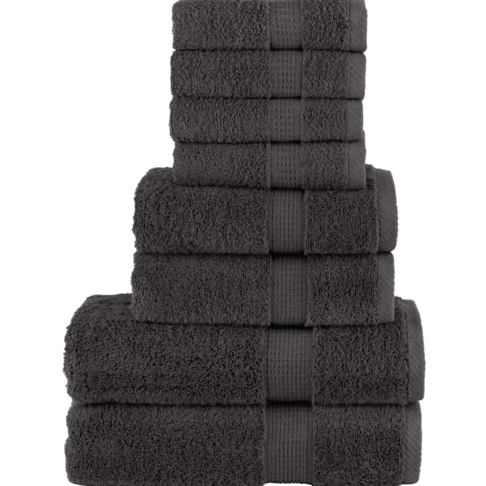 vidaXL Ensemble de serviettes de qualité supérieure SOLUND 8 pcs