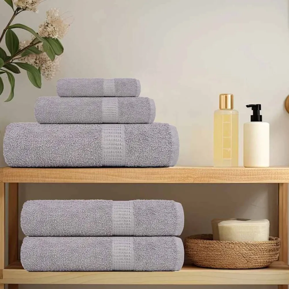 Linge-vidaXL Ensemble de serviettes FROGN 8 pcs 360 g/m² Gris