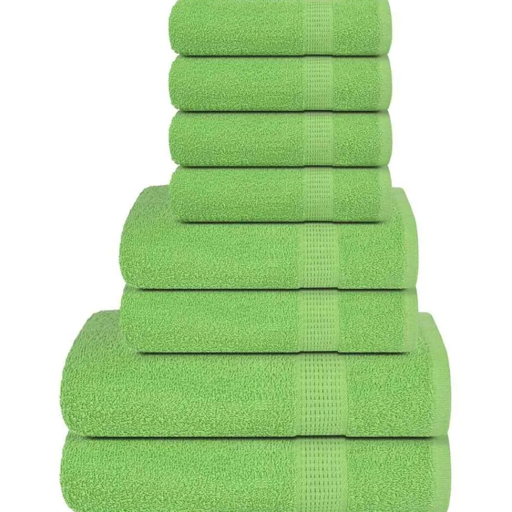 vidaXL Ensemble de serviettes FROGN 8 pcs vert pomme 360 g/m²