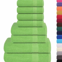 vidaXL Ensemble de serviettes FROGN 8 pcs vert pomme 360 g/m²