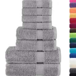 vidaXL Ensemble de serviettes de qualité supérieure SOLUND 8 pcs