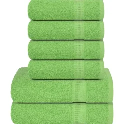 vidaXL Ensemble de serviettes FROGN 6 pcs vert pomme 360 g/m²