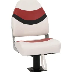Véhicules-vidaXL Ensemble de sièges de bateau pliables lot de 2 dossier haut Rouge et noir
