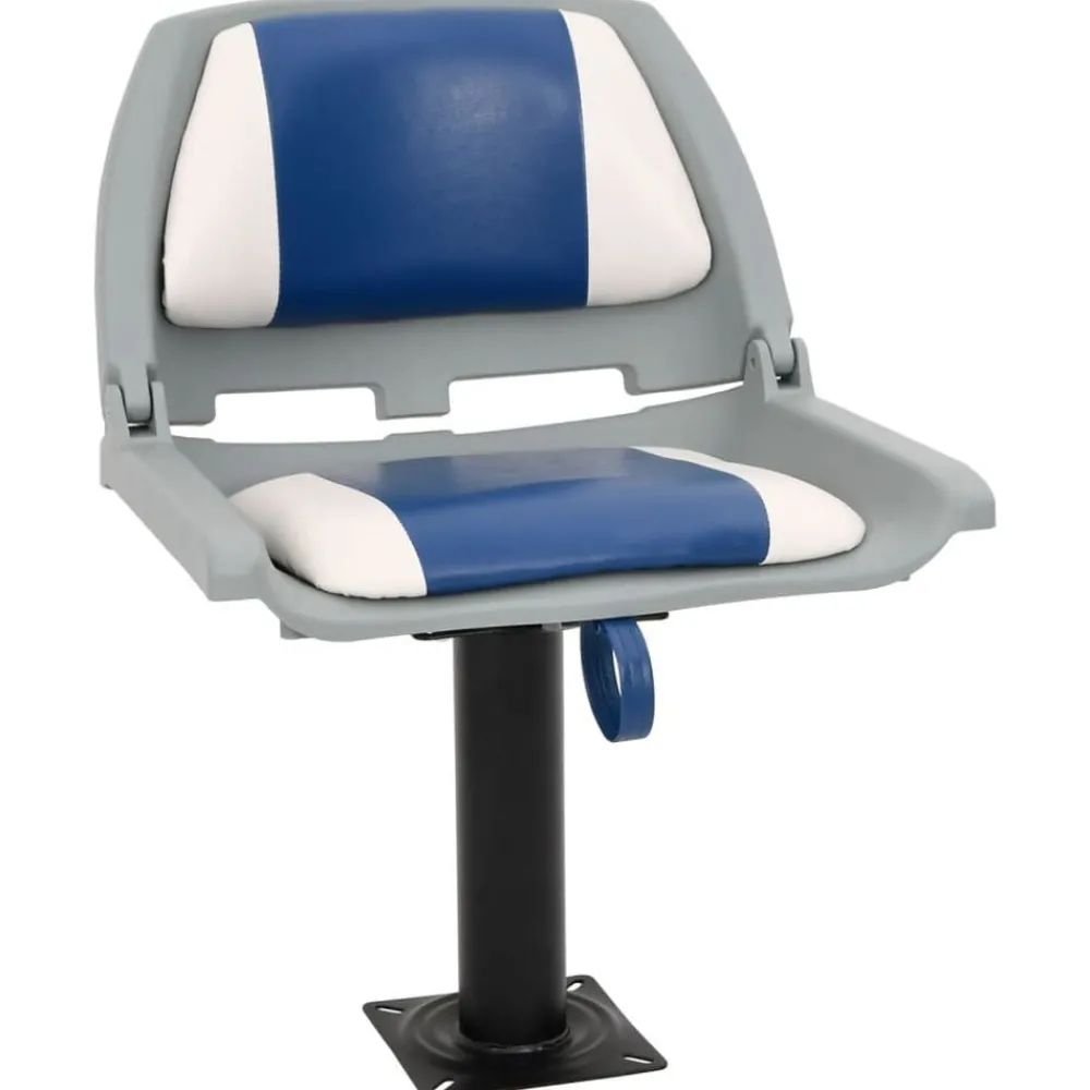 Pièces Détachées Pour Véhicules-vidaXL Ensemble de sièges de bateau pliables 2 pcs Bleu et blanc