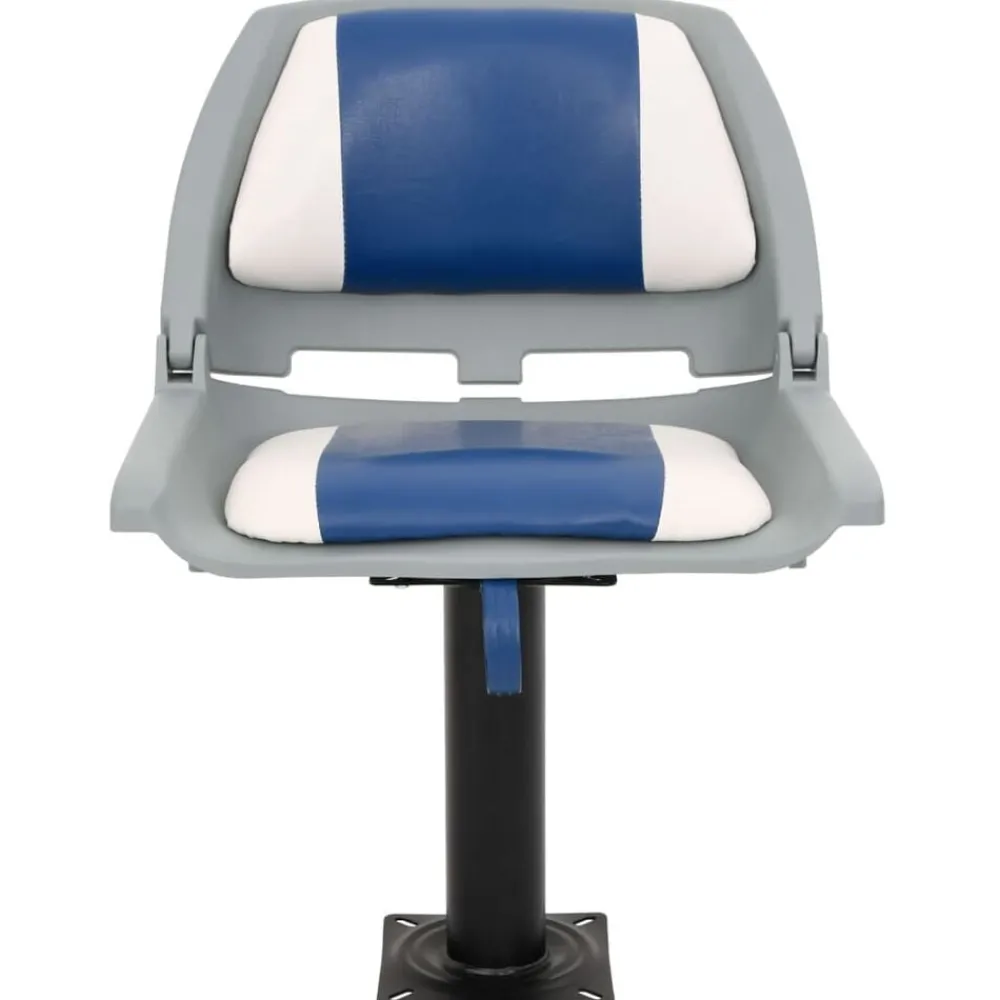 Pièces Détachées Pour Véhicules-vidaXL Ensemble de sièges de bateau pliables 2 pcs Bleu et blanc
