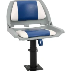 Pièces Détachées Pour Véhicules-vidaXL Ensemble de sièges de bateau pliables 2 pcs Bleu et blanc