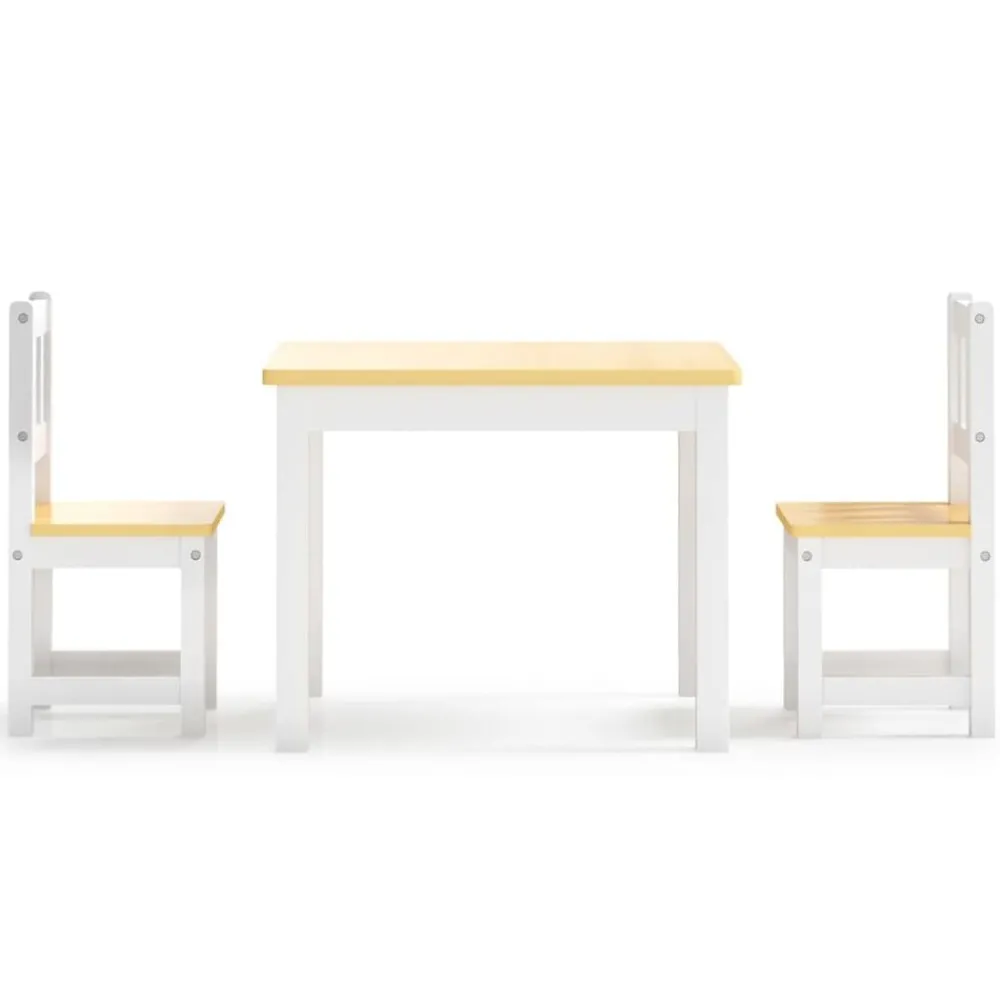 Mobilier Pour Bébés & Tout-Petits-vidaXL Ensemble de table et chaises pour enfants 3 pcs Blanc et beige