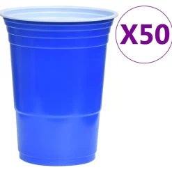 vidaXL Ensemble de table de bière-pong 0,5 L Plastique