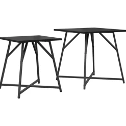 vidaXL Ensemble de tables d'appoint 2 pcs Chêne noir
