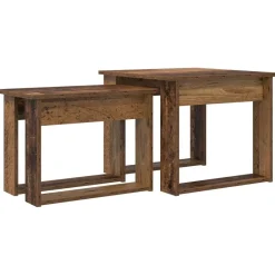 Tables-vidaXL Ensemble de tables basses 2 pcs Bois d'ingénierie Bois ancien