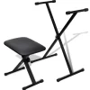 Arts & Loisirs-vidaXL Ensemble de tabouret et support réglable de piano