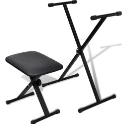 Arts & Loisirs-vidaXL Ensemble de tabouret et support réglable de piano