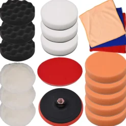 Outils-vidaXL Ensemble de tampons de polissage 18 pcs 150 mm