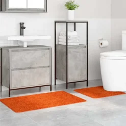 Accessoires De Salle De Bain-vidaXL Ensemble de tapis de bain antidérapants 2 pcs PP Orange