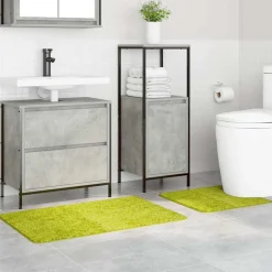 Accessoires De Salle De Bain-vidaXL Ensemble de tapis de bain antidérapants 2 pcs PP Vert