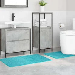 Accessoires De Salle De Bain-vidaXL Ensemble de tapis de bain antidérapants 2 pcs PP Turquoise