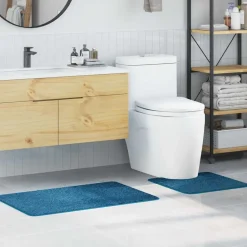 Accessoires De Salle De Bain-vidaXL Ensemble de tapis de bain antidérapants 2 pcs PP Bleu
