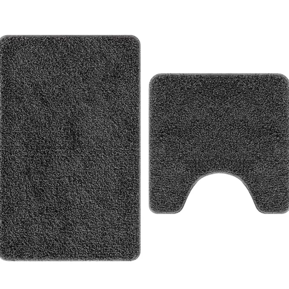 vidaXL Ensemble de tapis de bain antidérapants 2 pcs PP