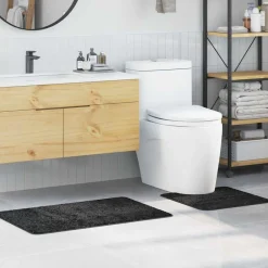 vidaXL Ensemble de tapis de bain antidérapants 2 pcs PP