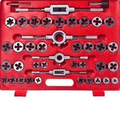 vidaXL Ensemble de tarauds et filières 111 pcs