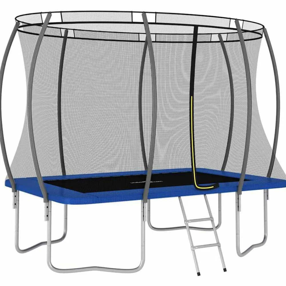Jeux De Plein Air-vidaXL Ensemble de trampoline rectangulaire 274x183x76 cm 150 kg Bleu