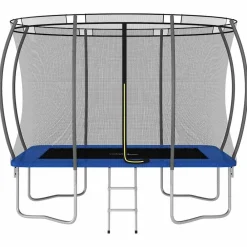 Jeux De Plein Air-vidaXL Ensemble de trampoline rectangulaire 274x183x76 cm 150 kg Bleu