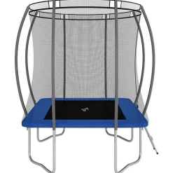 Jeux De Plein Air-vidaXL Ensemble de trampoline rectangulaire 274x183x76 cm 150 kg Bleu