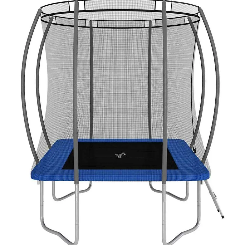Jeux De Plein Air-vidaXL Ensemble de trampoline rectangulaire 274x183x76 cm 150 kg Bleu