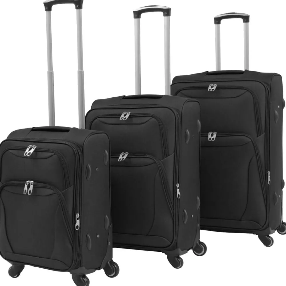 vidaXL Ensemble de valises souples 3 pcs